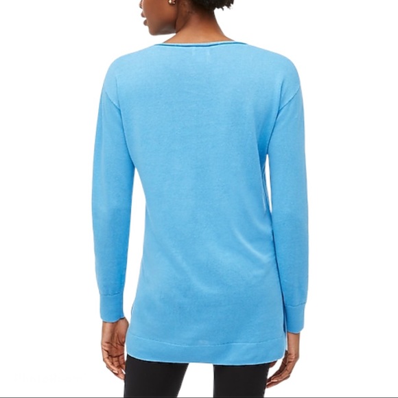 J. CREW Tunic Sweater Linen-blend Button Sides - Picture 2 of 7